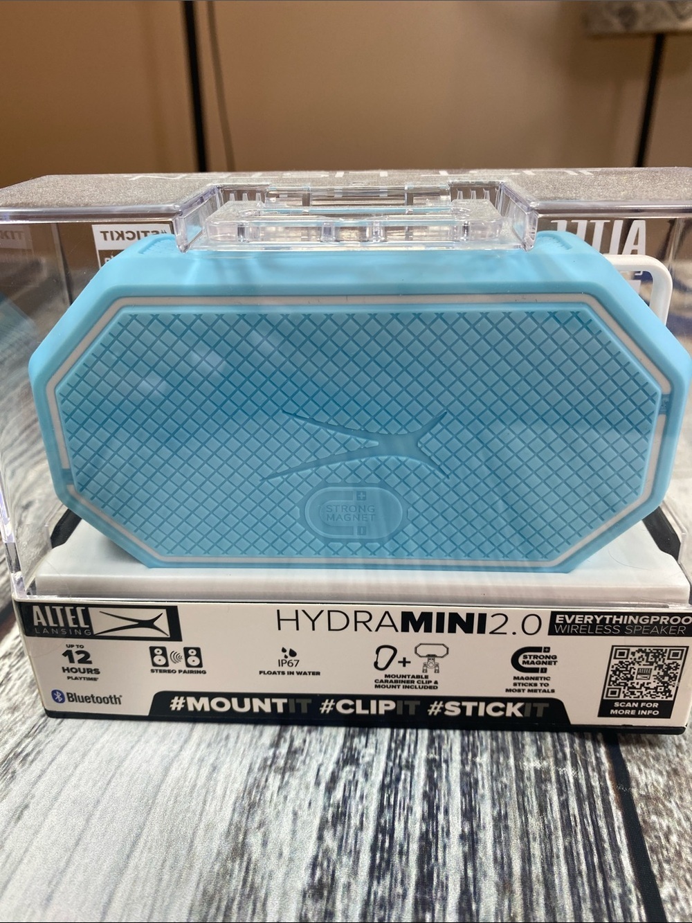 Altec Lansing HydraMini 2.0 EverythingProof Bluetooth Speaker Aqua Blue